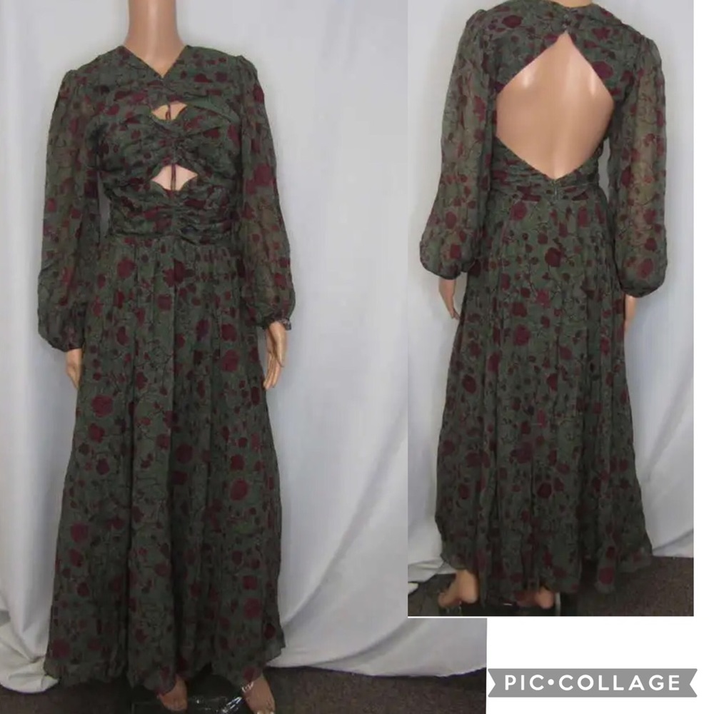 NWT ANTHROPOLOGIE Magali Pascal Dress Tapestry Green